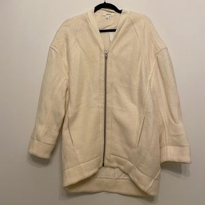 Helmet Lang wool bomber jacket in cream